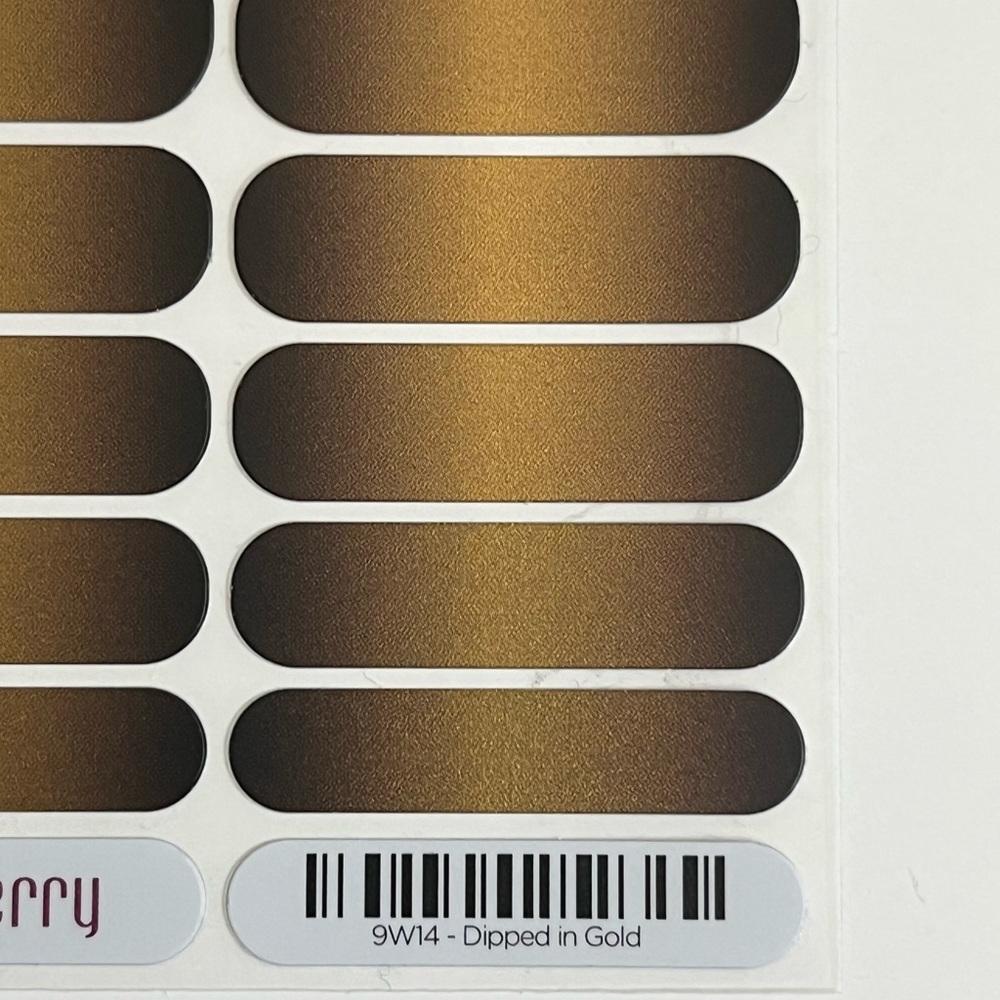 Jamberry Nail Wrap Dipped in Gold ombré gold style